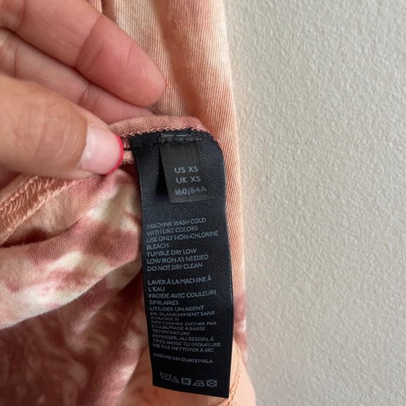 We The Free Tie Dye Tee Cabernet Combo, Oversized Long Sleeve Design, XS - Picture 8 of 16